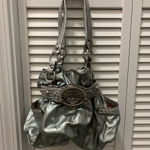 Silver metallic purse